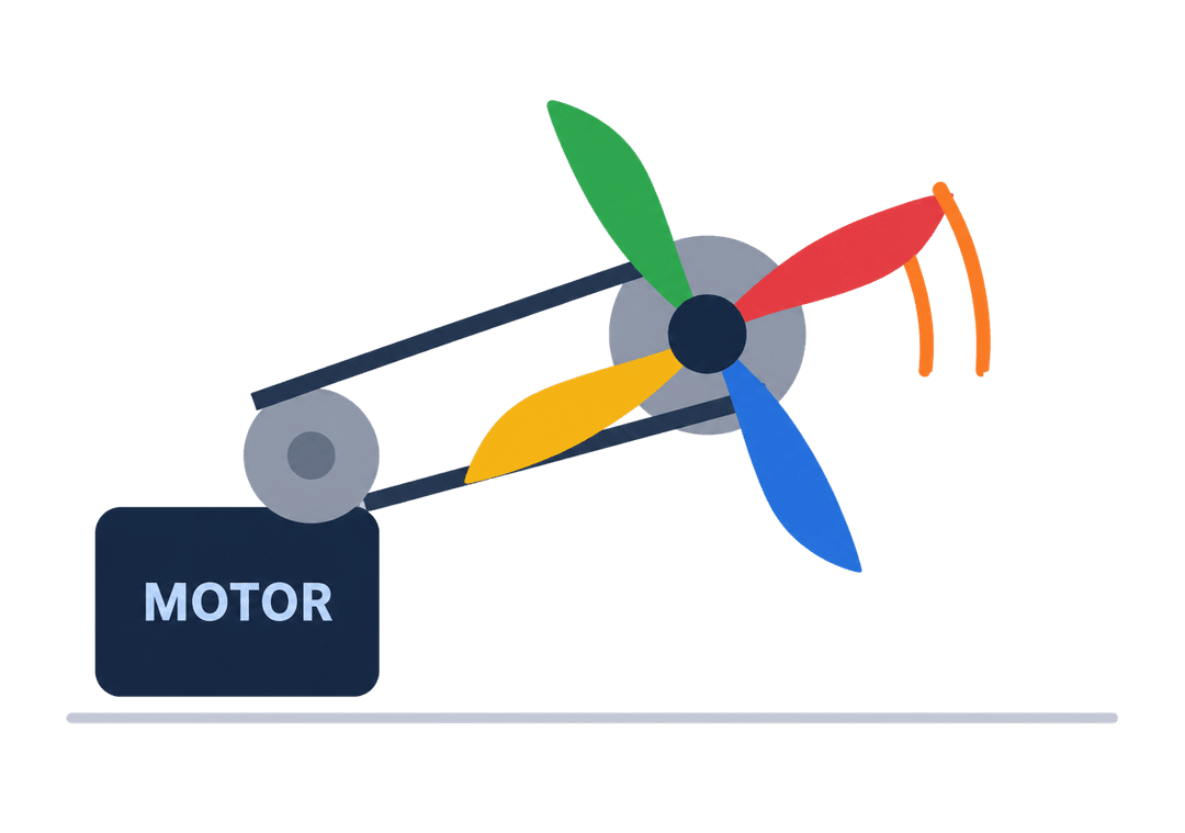 Motor-powered fans